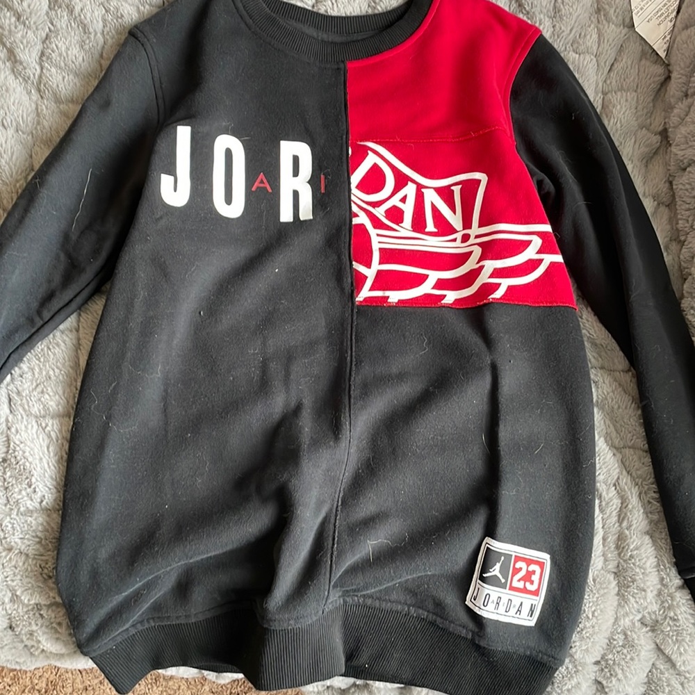 Red and black Jordan Crewneck